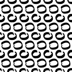 Seamless pattern with sketch circles shape