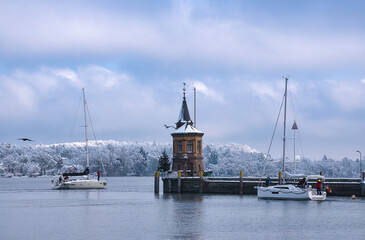 Winter am Hafen von Konstanz