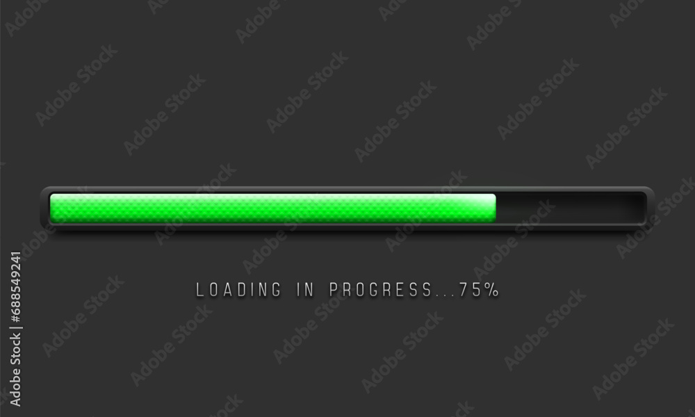 Aufkleber progress loading bar. downloading process. concept technology. vector illustration.