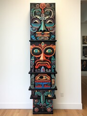 Totem Wall Art: Stacked Images and Icons Inspired by Indigenous Cultures
