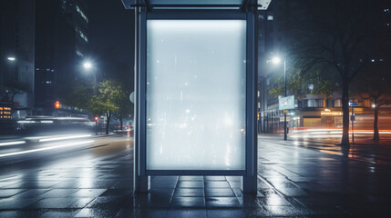 White vertical digital blank billboard poster