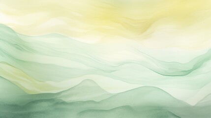 Soft Green and Yellow Watercolor Texture Background