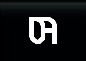 Monogram Letter DA Logo Design vector template,