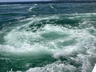 The Naruto whirlpools called Uzushio are tidal whirlpools in the Naruto Strait.