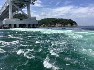 The Naruto whirlpools called Uzushio are tidal whirlpools in the Naruto Strait.