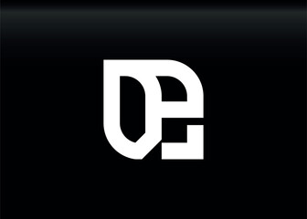 Monogram Letter DP Logo Design vector template