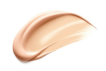 Swatch of liquid foundation makeup beige or nude color with smooth, silky texture