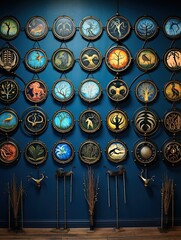 Fototapeta premium Zodiac Signs Wall Art: Astrological Symbols in Artistic Interpretations