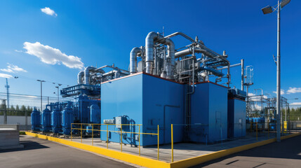 Obraz premium Power Transformer in High Voltage Electrical Outdoor Substation.