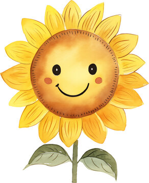 Bright sunflower illustration