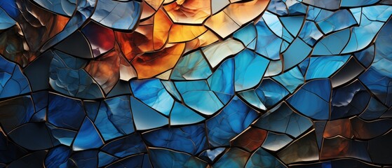 Dive into Artisan Mosaic Style Backgrounds—handcrafted mosaic patterns capturing the essence of artisanal craftsmanship. A visual dive into the world of meticulous design. - obrazy, fototapety, plakaty