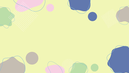 カラフルで抽象的な液体シェイプのベクターイラストセット