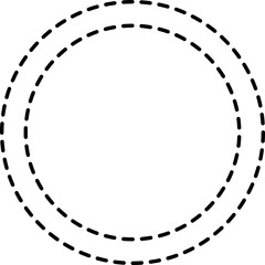 Dotted line circle frame vector