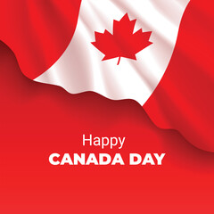 Happy Canada day background or banner design template celebrated in 1 July. Canada Independence day background