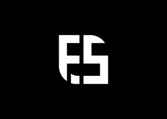 Monogram Letter FS Logo Design vector template