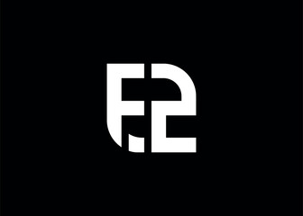 Monogram Letter FZ Logo Design vector template