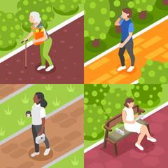 Isometric people illustration
