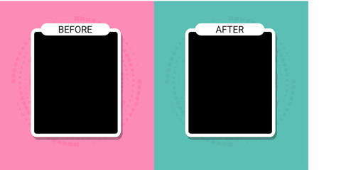 Before and After template. Comparison background for graphic design.