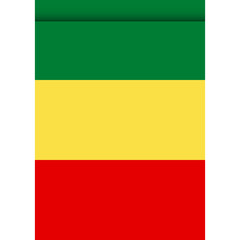 Mali flag or pennant isolated on white background. Pennant flag icon.