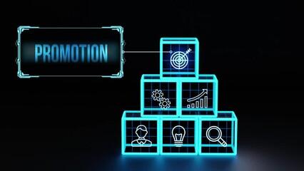 Employee in career promotion concept.