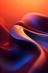 Colorful waves, 3D lines orange as abstract background wallpaper.
