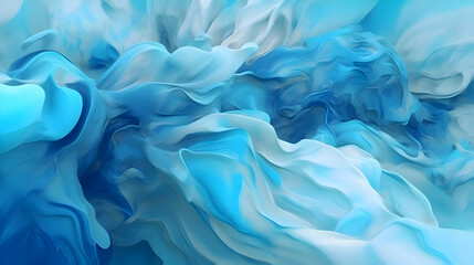 Blue pastel liquid smoke waves as abstract background wallpaper.