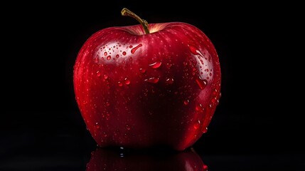 Isolated cut red apple