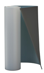 roll PVC film gray, Isolated on Png Format, 3D rendering