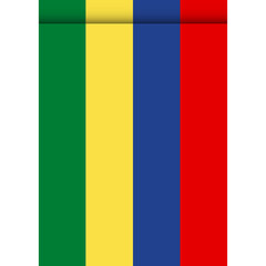 Mauritius flag or pennant isolated on white background. Pennant flag icon.