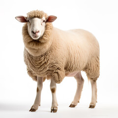 Naklejka premium Sheep isolated on white background