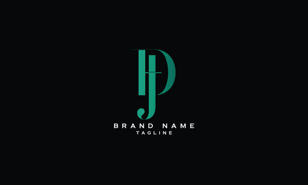 HJD, HDJ, JHD, JDH, DJH, DHJ, Abstract initial monogram letter alphabet logo design