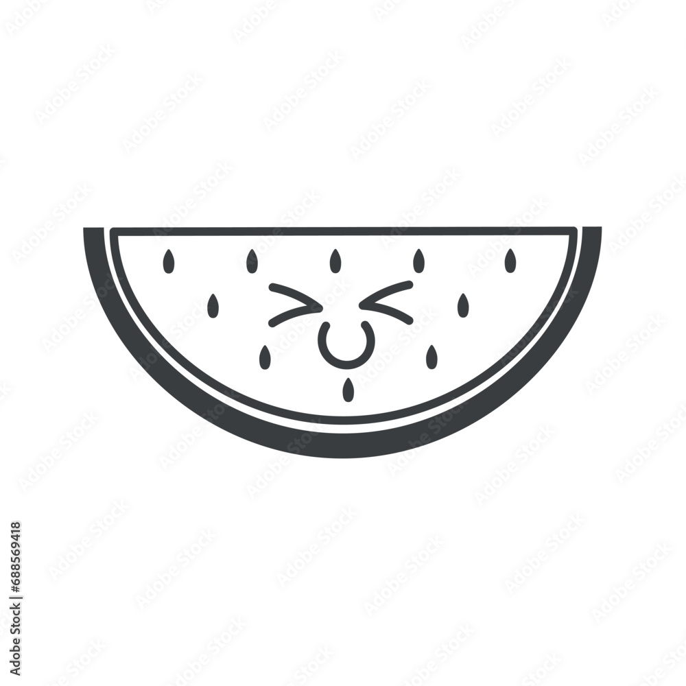 Poster summer element of set in black line design. demonstration of the summer vibes with this charming bla