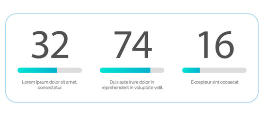 Business infographic illustration, chart with icons step elements. Abstract background with parts, options, processes template. Presenting information, data and knowledge. Banner with graphic editions