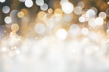 gold and white bokeh glitter sparkle abstract background