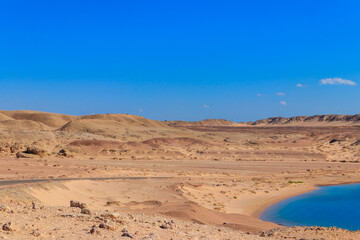 View of Barracuda bay in Ras Mohammed national park, Sinai peninsula in Egypt