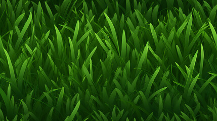 Fototapeta na wymiar green poly cartoon grass texture background - Seamless tile. Endless and repeat print.