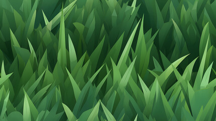 green poly cartoon grass texture background - Seamless tile. Endless and repeat print.