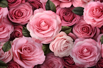 Background image of pink roses generated AI