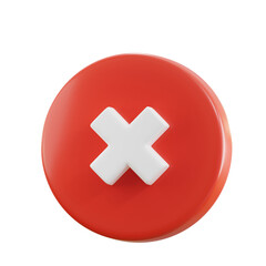 Fototapeta premium Cross Mark 3D Illustrations