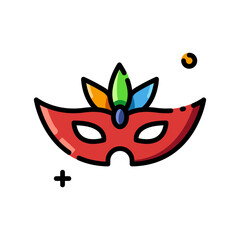 Eye mask icon color vector illustration