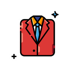 Suit Uniform color icon vector illustration