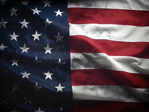 United state of america national flag background, USA flag weaving made by silk cloth fabric, USA background, ai generated image