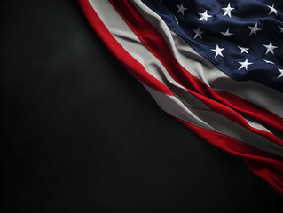 United state of america national flag background, USA flag weaving made by silk cloth fabric, USA background, ai generated image
