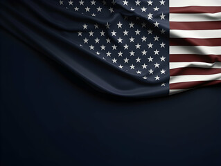 Fototapeta premium United state of america national flag background, USA flag weaving made by silk cloth fabric, USA background, ai generated image