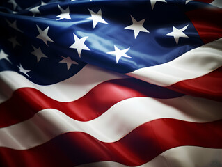 United state of america national flag background, USA flag weaving made by silk cloth fabric, USA background, ai generated image