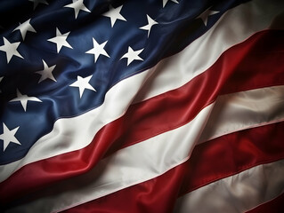 United state of america national flag background, USA flag weaving made by silk cloth fabric, USA background, ai generated image