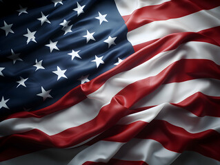 United state of america national flag background, USA flag weaving made by silk cloth fabric, USA background, ai generated image