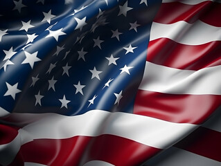United state of america national flag background, USA flag weaving made by silk cloth fabric, USA background, ai generated image