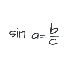 Element of Back to school themed set in black line design. Emphasizing of the role of mathematics in education with a black-outlined math formula of back-to-school illustration. Vector illustration.