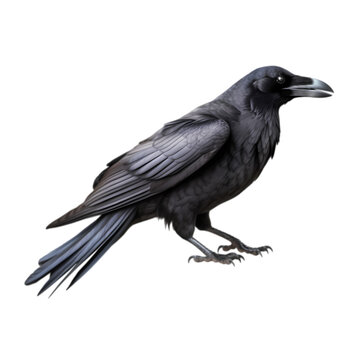 Crow isolated on transparent background